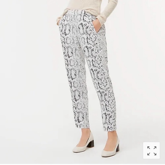 J Crew factory Jamie pant snake skin python print pants 10 - Picture 6 of 8